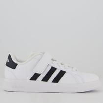 Tênis Adidas Grand Court 2.0 EL Infantil Branco e Preto Tênis Adidas Grand Court 2.0 EL Infantil Branco e Preto