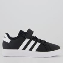 Tênis Adidas Grand Court 2.0 EL Infantil Preto e Branco Tênis Adidas Grand Court 2.0 EL Infantil Preto e Branco