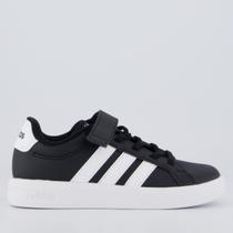 Tênis Adidas Grand Court 3.0 EL Infantil Preto e Branco Tênis Adidas Grand Court 3.0 EL Infantil Preto e Branco