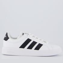 Tênis Adidas Grand Court 3.0 Juvenil Branco e Preto