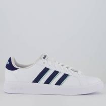 Tênis Adidas Grand Court Base 2.0 Branco e Marinho