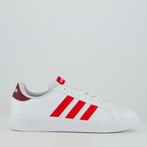 Tênis Adidas Grand Court Base 2.0 Branco e Vermelho