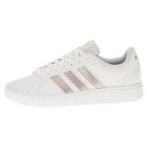 Tênis Adidas Grand Court Base 2.0 Feminino Cor: Branco E Dourado - Tamanho: 38