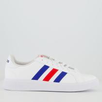 Tênis Adidas Grand Court Base 2.0 III Branco e Azul Tênis Adidas Grand Court Base 2.0 III Branco e Azul
