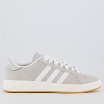 Tenis Adidas Grand Court Base Suede Cinza