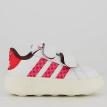 Tênis Adidas Grand Court Disney Minnie Infantil Branco e Rosa