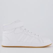 Tênis Adidas Grand Court Mid Branco e Cinza Juvenil