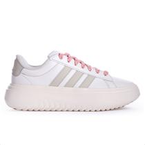 Tênis Adidas Grand Court Platform Branco e Vermelho - Feminino Tênis Adidas Grand Court Platform Branco e Vermelho - Feminino
