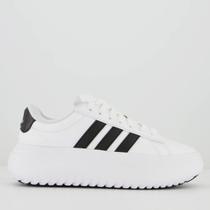 Tênis Adidas Grand Court Platform Feminino Branco e Preto Tênis Adidas Grand Court Platform Feminino Branco e Preto