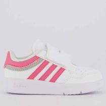 Tênis Adidas Hoops 4.0 CF BST Infantil Branco e Rosa