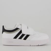 Tênis Adidas Hoops 4.0 CF Kids Branco e Preto