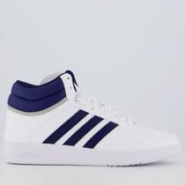 Tênis Adidas Hoops 4.0 Mid Branco e Azul