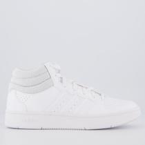 Tênis Adidas Hoops Mid Classic Branco e Cinza Tênis Adidas Hoops Mid Classic Branco e Cinza