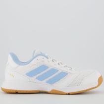 Tênis Adidas Ligra 8 Feminino Branco e Azul Tênis Adidas Ligra 8 Feminino Branco e Azul