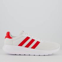 Tênis Adidas Lite Racer 3.0 Branco e Vermelho