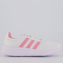 Tênis Adidas Lite Racer Feminino Branco e Rosa Tênis Adidas Lite Racer Feminino Branco e Rosa
