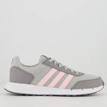 Tênis Adidas Run 50S Feminino Cinza e Rosa