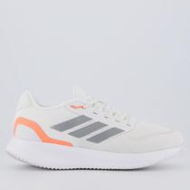 Tênis Adidas RunFalcon 5 Feminino Branco e Cinza