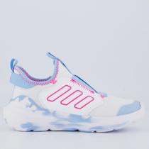 Tênis Adidas Tensaur Comfort AC Branco e Rosa Juvenil Tênis Adidas Tensaur Comfort AC Branco e Rosa Juvenil