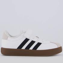 Tênis Adidas VL Court 3.0 Branco e Cinza Juvenil