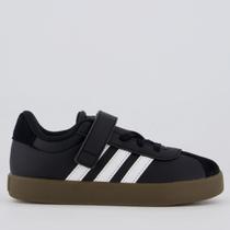 Tênis Adidas VL Court 3.0 Preto e Branco Juvenil