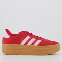 Tênis Adidas VL Court Bold Feminino Vermelho e Lilás Tênis Adidas VL Court Bold Feminino Vermelho e Lilás