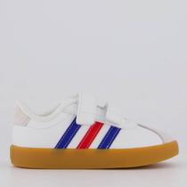 Tênis Adidas VL Court Infantil Branco e Azul Marinho