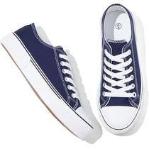 Tênis Adokoo Canvas Low Top Feminino branco/azul marinho (6) Tênis Adokoo Canvas Low Top Feminino branco/azul marinho (6)