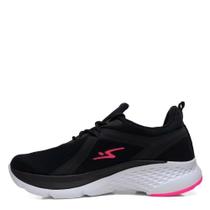 Tênis adrun action float ref. 9903f-1460 preto/ rosa fluor feminino