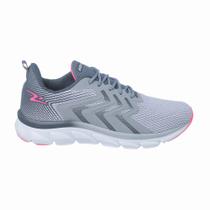 Tenis adrun walk feminino marinho steel rosa choque