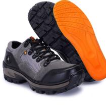 Tenis Adventure De Couro Camurça Reforçado Costurado Anti-impacto Trabalho Dia a Dia