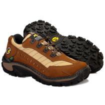 Tênis Adventure em Couro Bell Boots com Cadarço Costura Manual Leve e Resistente