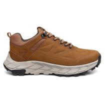 Tênis Adventure Masculino Couro Legítimo VNT Design Rustico Tamanho:42Cor:Caramelo