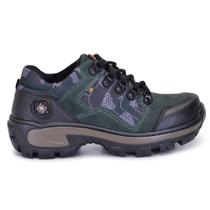 Tênis Adventure Masculino De Couro Legítimo Outdoor Casual Sport Confortável Sola Costurada