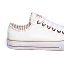 Tenis All Couro Feminino Design Moderno E Confortável + Brinde 6666Ox