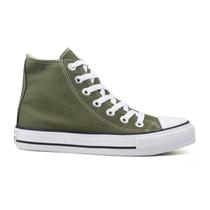 Tenis All Feminino Cano alto Star verde militar Lona tradicional - start evolution