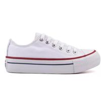 Tenis All Feminino Cano Baixo Star Authentic Lona tradicional plataforma branco- start evolution