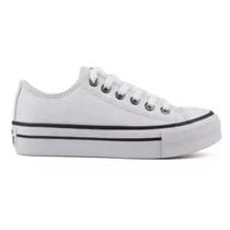 Tenis All Feminino Cano Baixo Star Authentic plataforma couro branco Tenis All Feminino Cano Baixo Star Authentic plataforma couro branco
