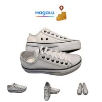 Tenis All Feminino Cano Baixo Star Authentic plataforma couro branco Tenis All Feminino Cano Baixo Star Authentic plataforma couro branco