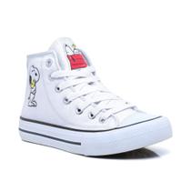 Tenis All Feminino Star Snoopy Star Cano Alto Bota Envio Express 728HI