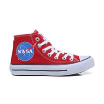 Tenis All Masculino Feminino Nasa Star Cano Alto Lona Solado Borracha Envio Imediato 072Bo