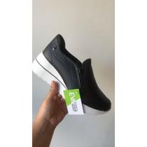 Tênis Anabela Calce fácil Kolosh com fecho lateral Preto Ref.: C3561