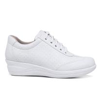 Tênis Anabela Feminino Casual Sapatenis Branco Confortável Enfermagem 911