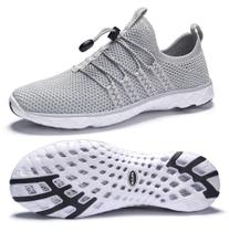 Tênis Aquático DLGJPA Secagem Rápida Leve Slip-On Cinza 11
