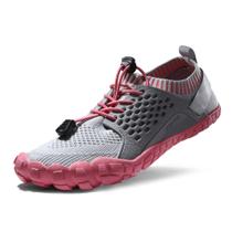 Tênis Aquático Feminino NORTIV 8 Barefoot Cinza Claro e Vermelho 37.5