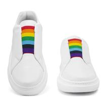 Tênis Arco-íris Celebrando a Diversidade com Estilo Elegância Multicolorida Unissex Inclusivo - Storo Shoes