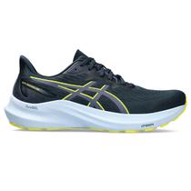 Tênis ASICS GT-2000 12 - Masculino - Azul Marinho com Azul e Amarelo