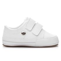 Tenis baby tiras autocolantes branco