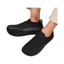 Tênis Barefoot De Malha Respirável Com Bico Largo, Sola Macia, Cadarço, Versátil Para Corrida Diária