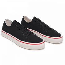 Tênis Basico Casual Com Sola Reta Amanda Block Fechamento Em Cadarço